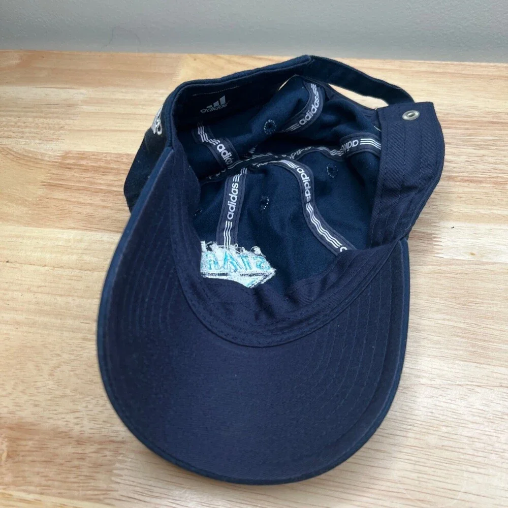 Adidas Stars Hat Mens Adjustable Blue‎ Strap Baseball Cap Football Sports Logo